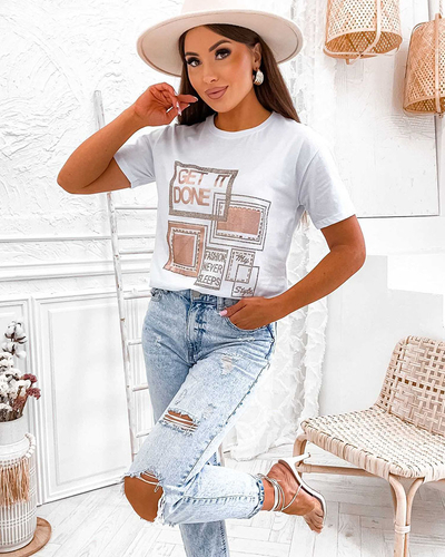 Royalfashion T-shirt imprimé pour femme