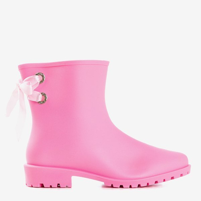 Bottes de pluie roses mates pour femmes Fanie - Footwear
