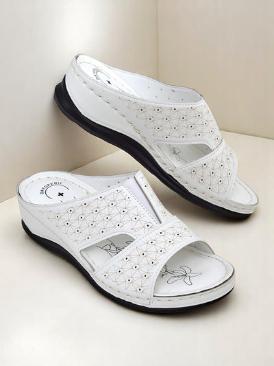 Royalfashion Claquettes pour femmes à semelle épaisse Nova Step
