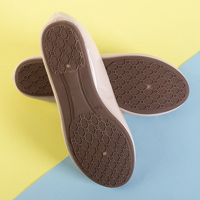 Ballerines Suzzi Laquées Rose Beige Femme - Chaussures