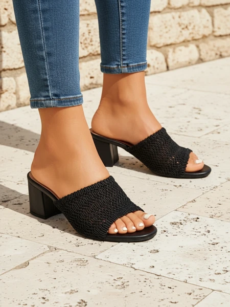 Royalfashion Sandales à talons pour femmes Sole Bloom