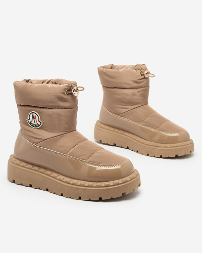 Royalfashion Bottes de neige à enfiler pour femme de couleur marron Ireda