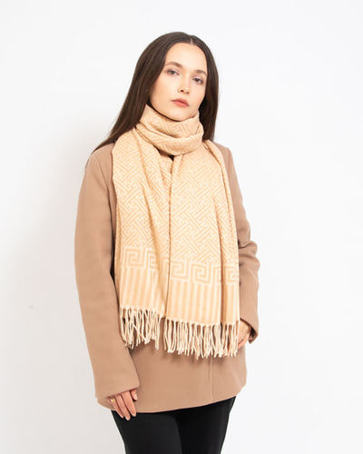 Royalfashion Echarpe légère à motifs pour femme en beige