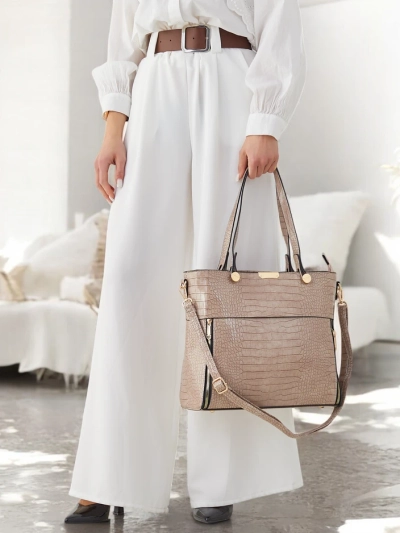 Royalfashion Sac à main laqué avec embossage