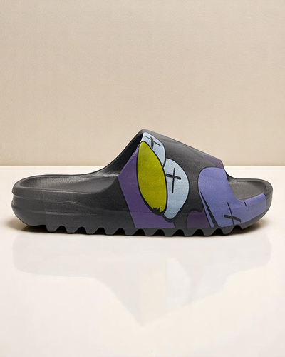 Sandales pour Femmes Aurora Noires en Caoutchouc Élégantes pour l'Été