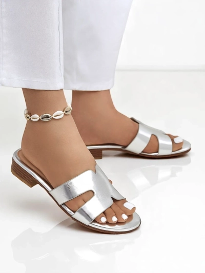 Royalfashion Sandales plates pour femmes SilverEase
