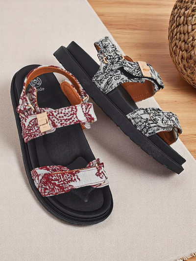 Sandales Royalfashion pour femme avec imprimé Aloé