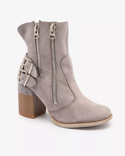 Royalfashion Bottes grises pour femme avec décoration Feirrgo