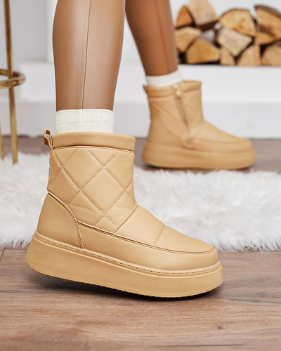 Royalfashion Bottes pour femmes marron clair a'la snow boots Kacecica