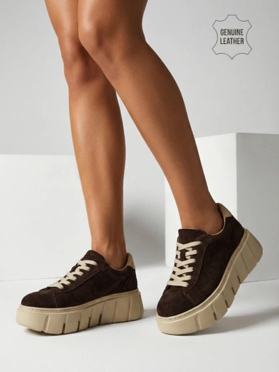 Baskets de sport pour femmes en cuir naturel Eller