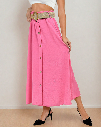 Royalfashion Jupe midi pour femme avec ceinture