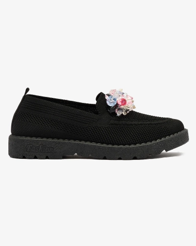 Royalfashion Demi-pointes à enfiler noires pour femmes Enweta