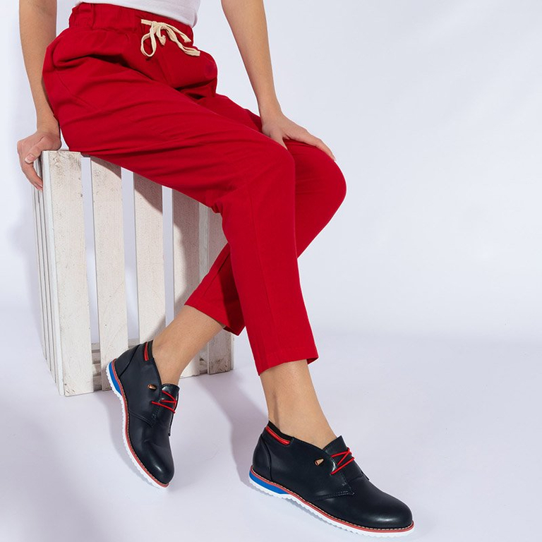 Chaussures à lacets bleu marine pour femmes Aphra - Footwear