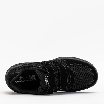 Chaussures de sport noires pour hommes avec velcro Baikis - Footwear