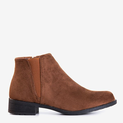 Boots femme marron foncé a'la Chelsea boots Achlum - Chaussures