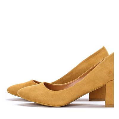 OUTLET Escarpins sur poteau de couleur moutarde Madisynn- Chaussures