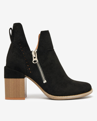 Royalfashion Bottes stiletto ajourées noires Veviret