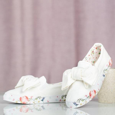 Sneakers écrues à imprimé floral Luciessa - Chaussures 1