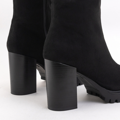 Bottines femme noires sur le poteau Eligor - Footwear