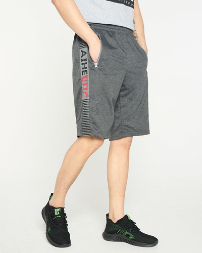 Short homme tissu gris foncé - Vêtements