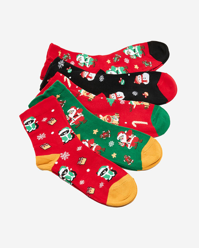 Royalfashion Chaussettes à motifs de Noël pour femmes 5/pack