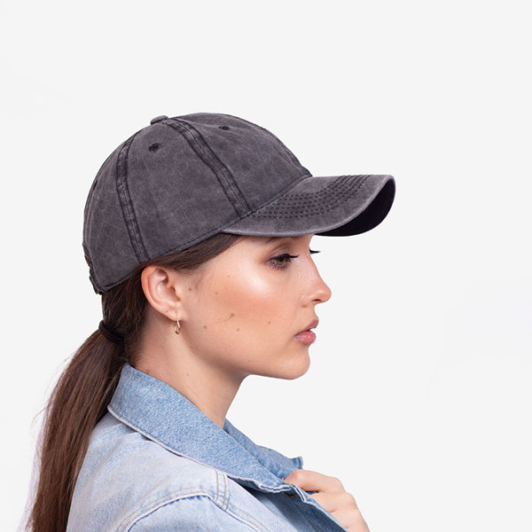 Casquette baseball femme denim noir - Accessoires