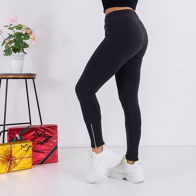 Treggings femme gris avec fermetures éclair - Vêtements