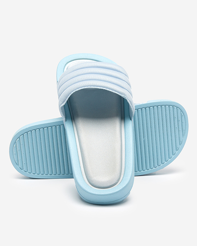 Chaussons rayés pour femme de couleur bleue Lenira - Footwear