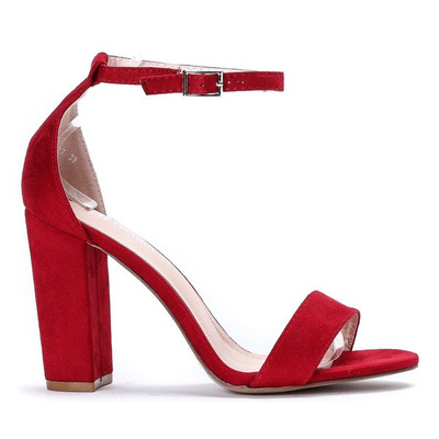 Sandales rouges sur le poteau Annie - Chaussures 1