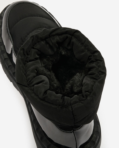 Royalfashion Bottes de neige à enfiler pour femme de couleur noire Ireda