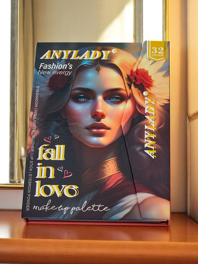 ANYLADY Palette de maquillage compacte – fards à paupières, contouring, lèvres – 32 teintes
