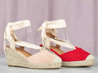 OUTLET Espadrilles roses compensées Margaretta - Chaussures
