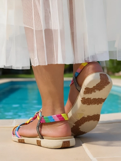 Sandales pour Femmes Colora Aurora Royalfashion Strass Printemps Été