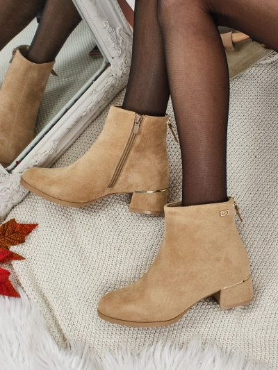 Bottines femme en éco-daim à talon bloc Arshinea