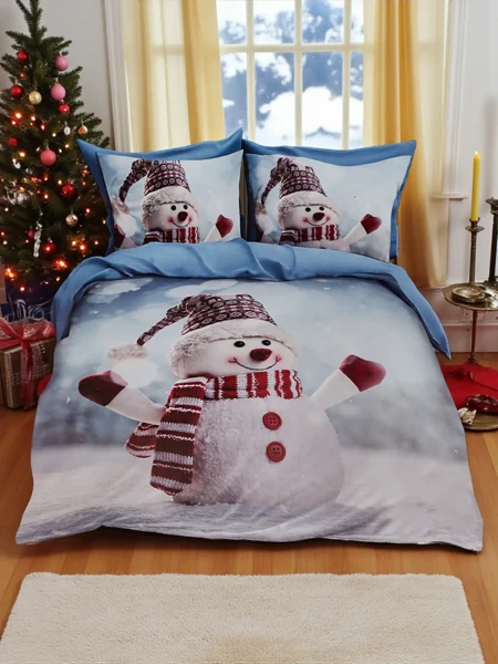 Royalfashion Linge de lit de Noël 160x200 ensemble 3 pièces