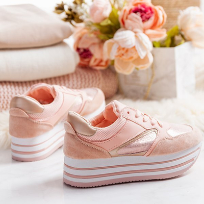 Baskets à plateforme rose Kim - Chaussures 1