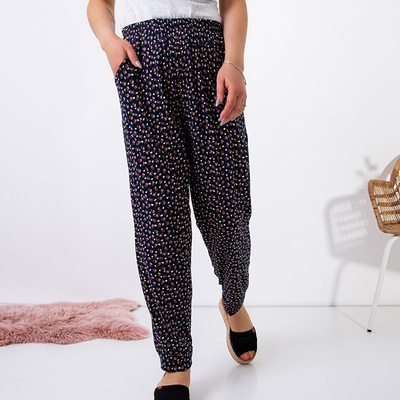 Pantalon grande taille femme bleu marine - Vêtements