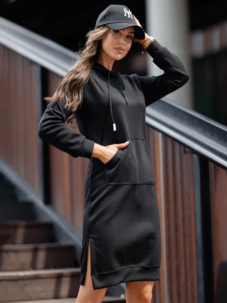 Royalfashion Robe sweat en viscose avec capuche