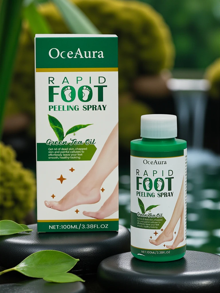 Peeling en spray pour les pieds à l'huile de thé vert
