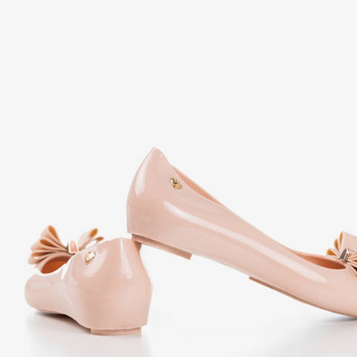 Meliski beige orné d'un nœud Tyrika - Chaussures 1