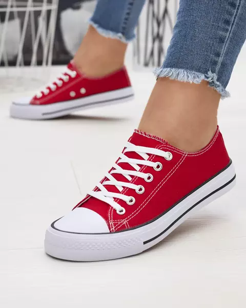 Rouge Baskets classiques à lacets pour femme Ogisa - Chaussures