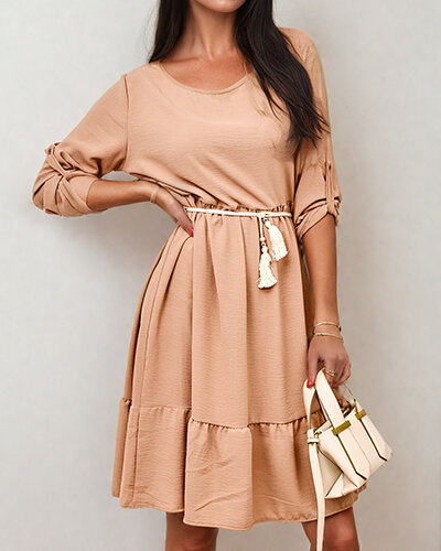 Royalfashion Robe femme longueur genou