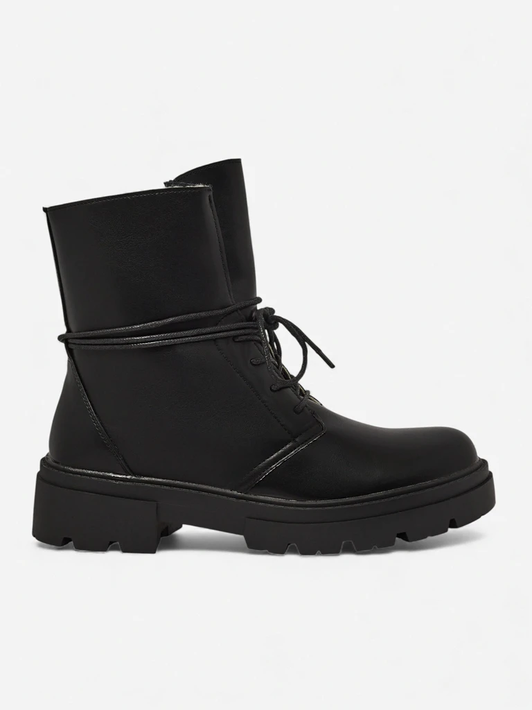 Bottines pour Femmes Luna Noires en Cuir Élégantes pour l'Hiver