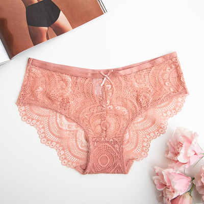 Culotte femme en dentelle rose - Sous-vêtements