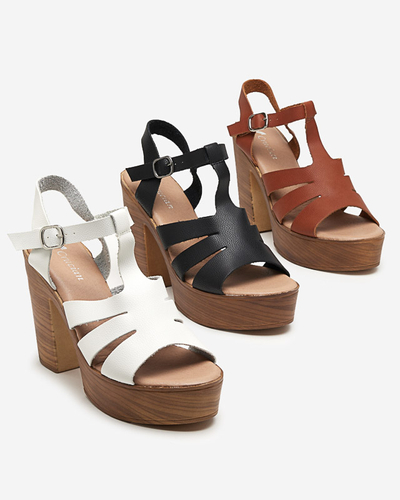 Sandales blanches à talons pour femmes Mianka - Footwear