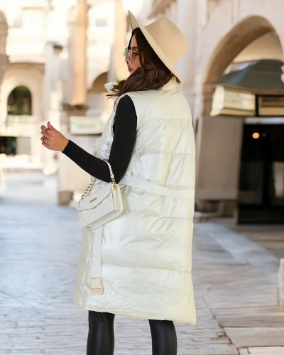 Royalfashion Gilet long pour femme a'la leather