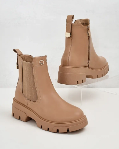 Royalfashion Bottes pour femmes à semelle plus épaisse Gegri