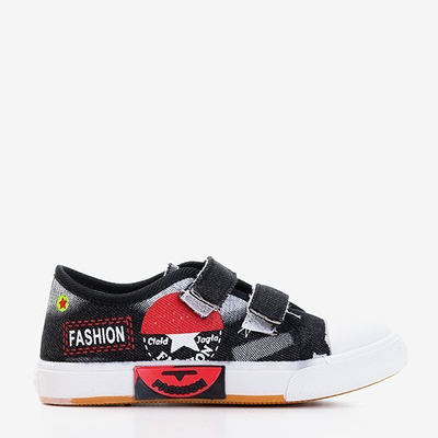 Baskets garçons noires avec décorations Tamaro - Chaussures