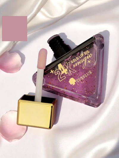 Gloss à lèvres incolore 24K hydratant et régénérant avec des particules d'or