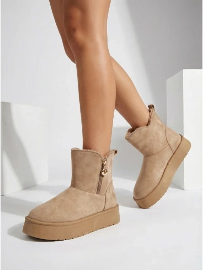 Bottines pour Femmes Aurora Beige en Cuir pour Tous les Jours